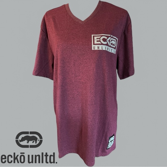 Ecko Unlimited Men's Maroon T-Shirt - Picture 1 of 2